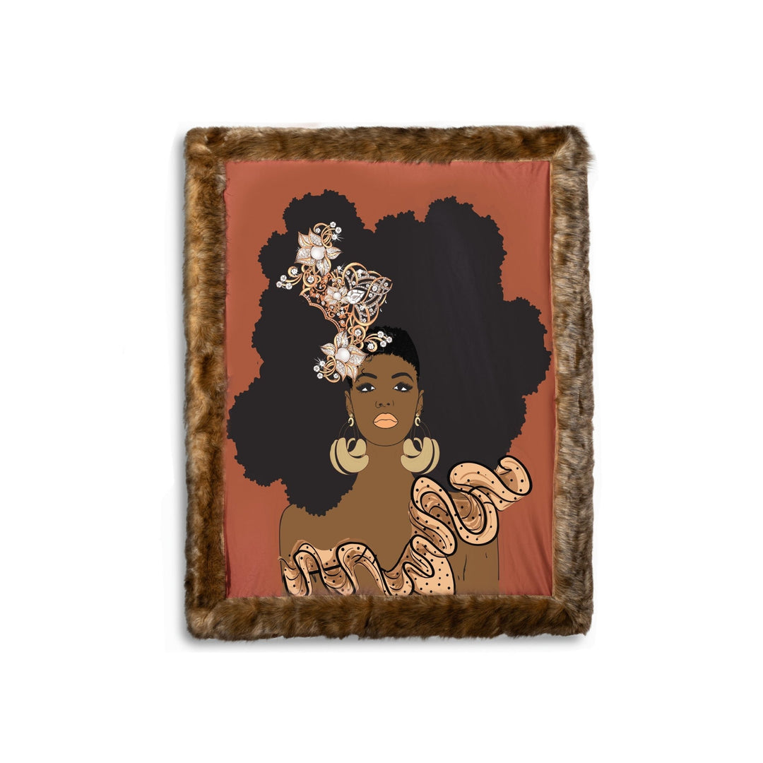 Nola Brown Faux For Fur Throw Blankets - Especially Yours