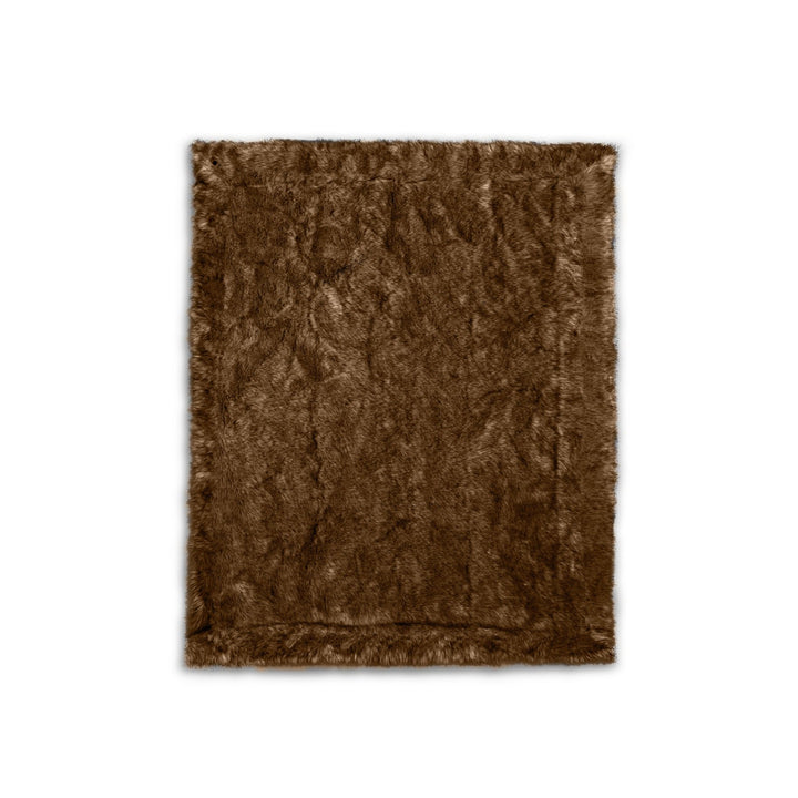 Nola Brown Faux For Fur Throw Blankets - Especially Yours