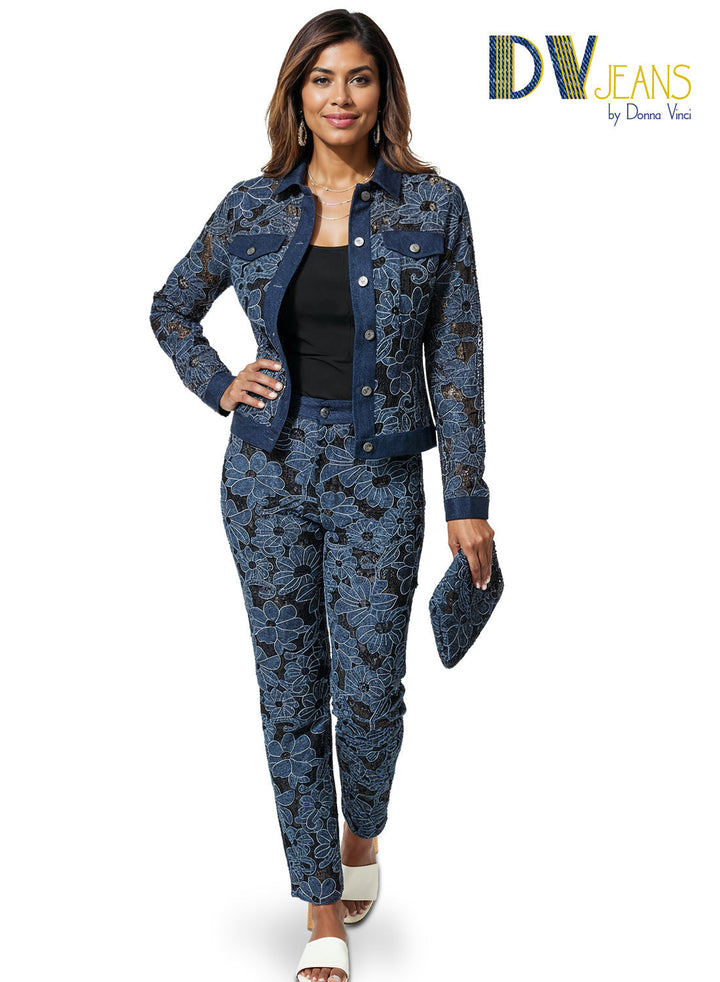Donna Vinci JEANS, Style 8518 - 2pc. Jacket & Pant Set