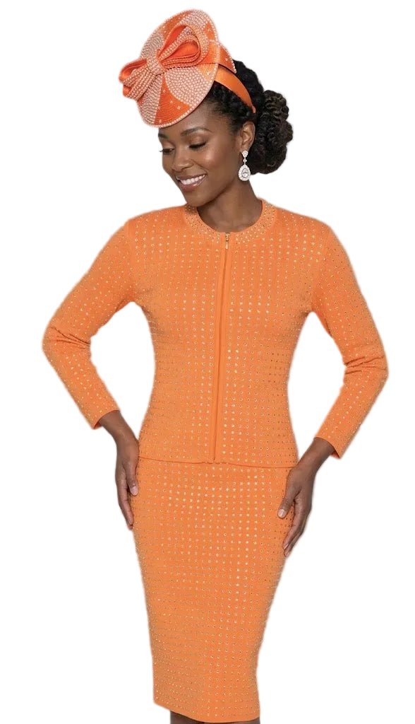 Elegant Rhinestone - Embellished Knit Suit by Lily & Taylor - Especially Yours