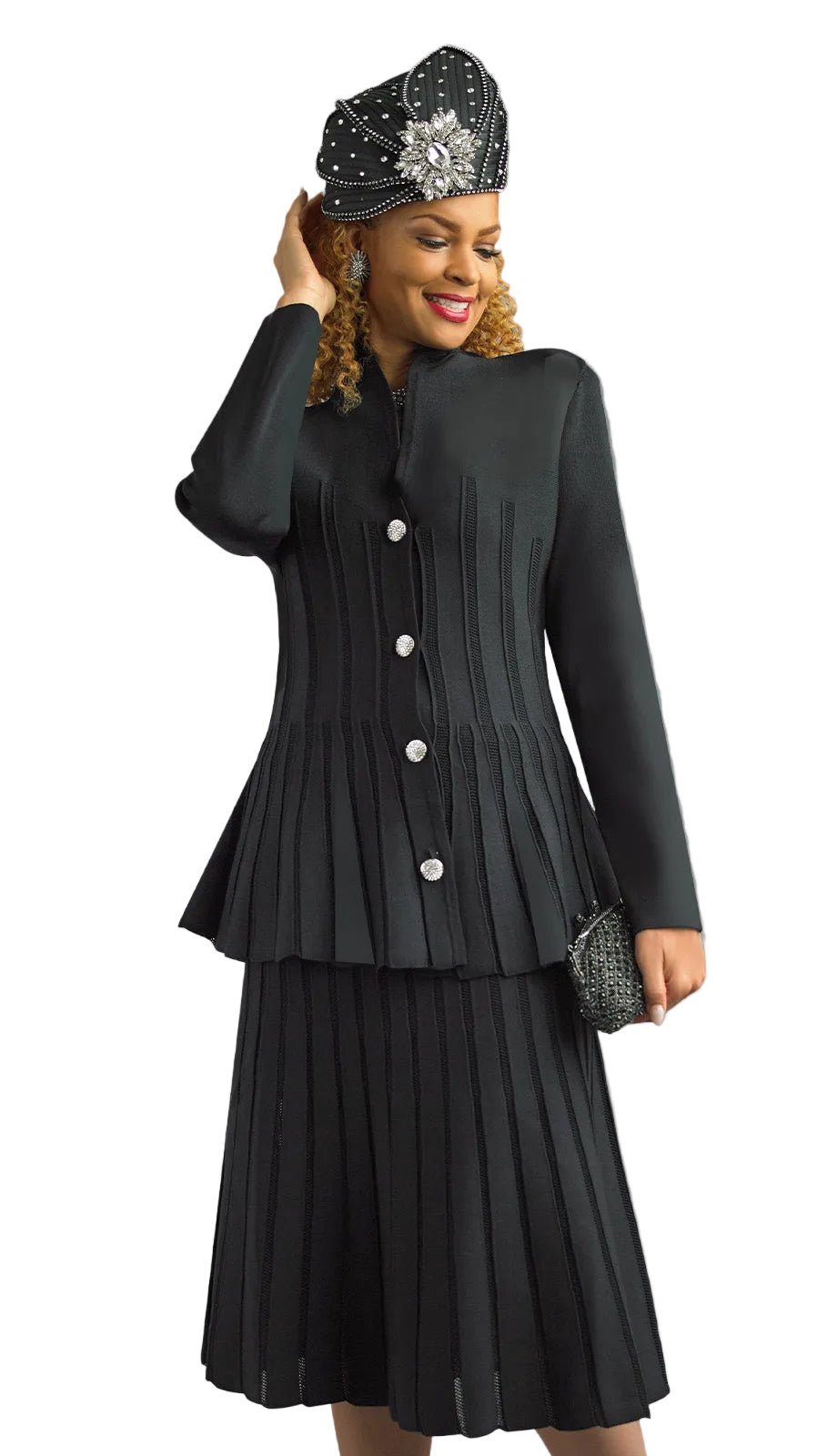 Elegant Ribbed Skirt Suit by Lily & Taylor - Especially Yours