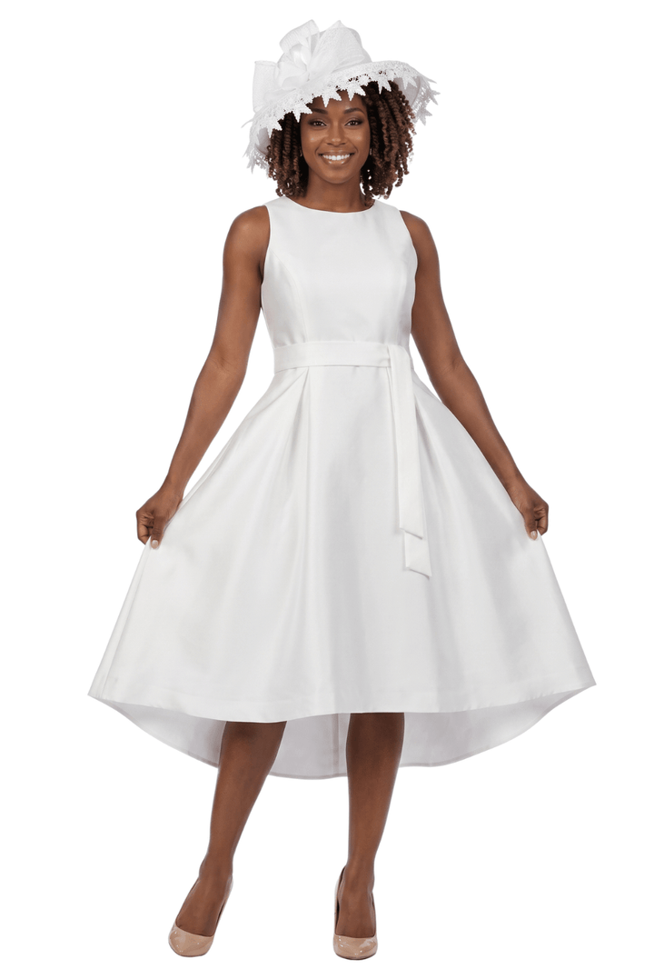 Sleeveless Full Flare Hi-Lo Drs w/ Styling Belt - Especially Yours