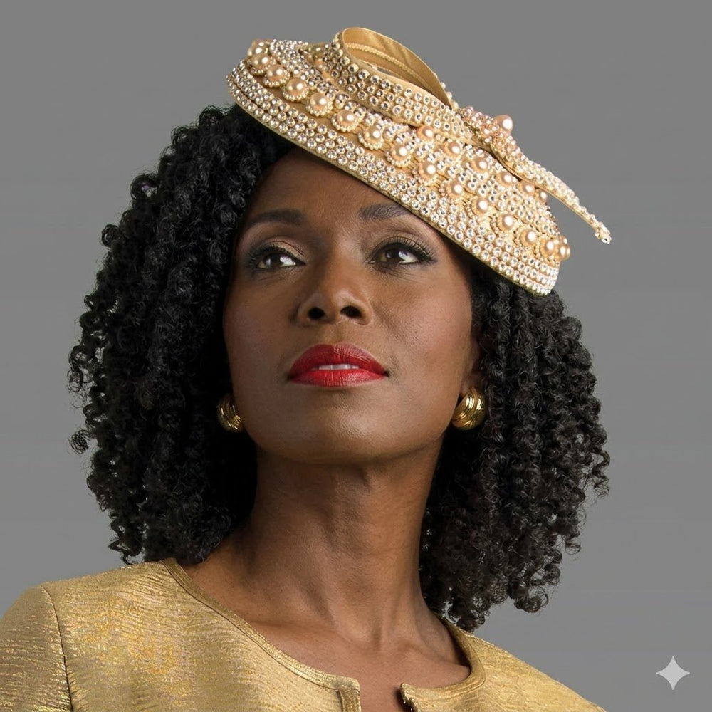 Church Hat with Floral Accent by Lily & Taylor - Especially Yours