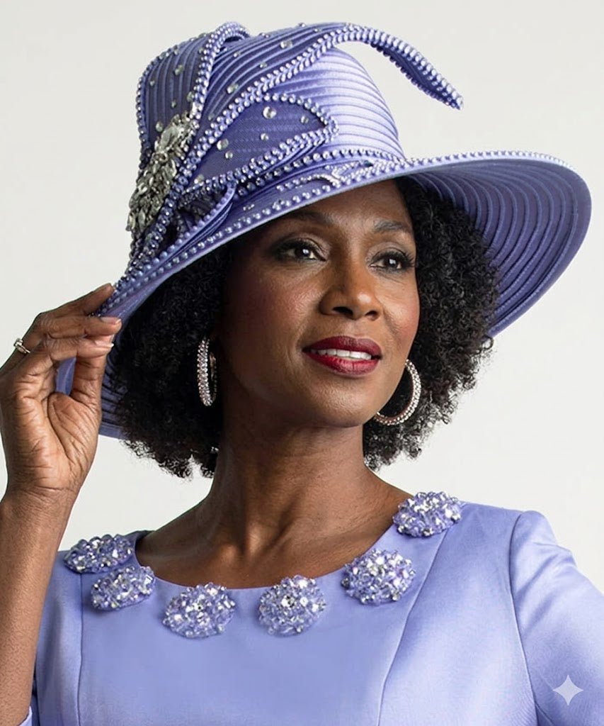 Elegant Rhinestone Church Hat by Lily & Taylor - Especially Yours