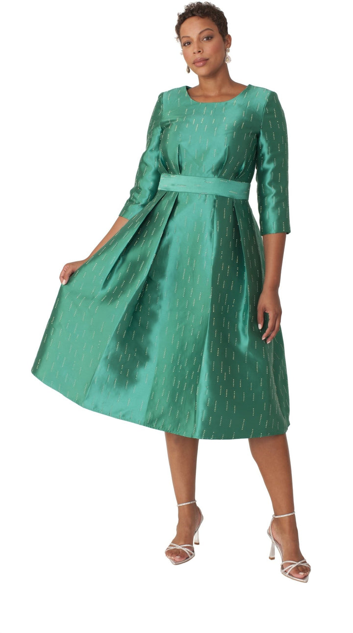 Shimmer A - Line Tea Length Dress - 9763 - Especially Yours