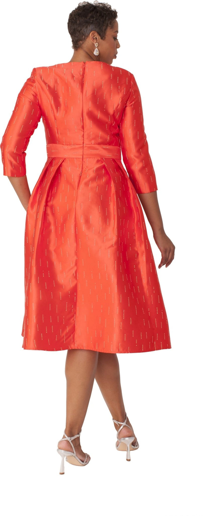 Shimmer A - Line Tea Length Dress - 9763 - Especially Yours