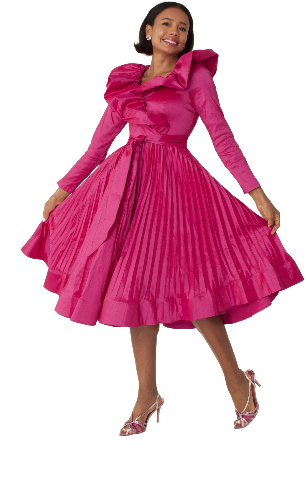 Ruffled Pleated Dress - 9770 - Especially Yours