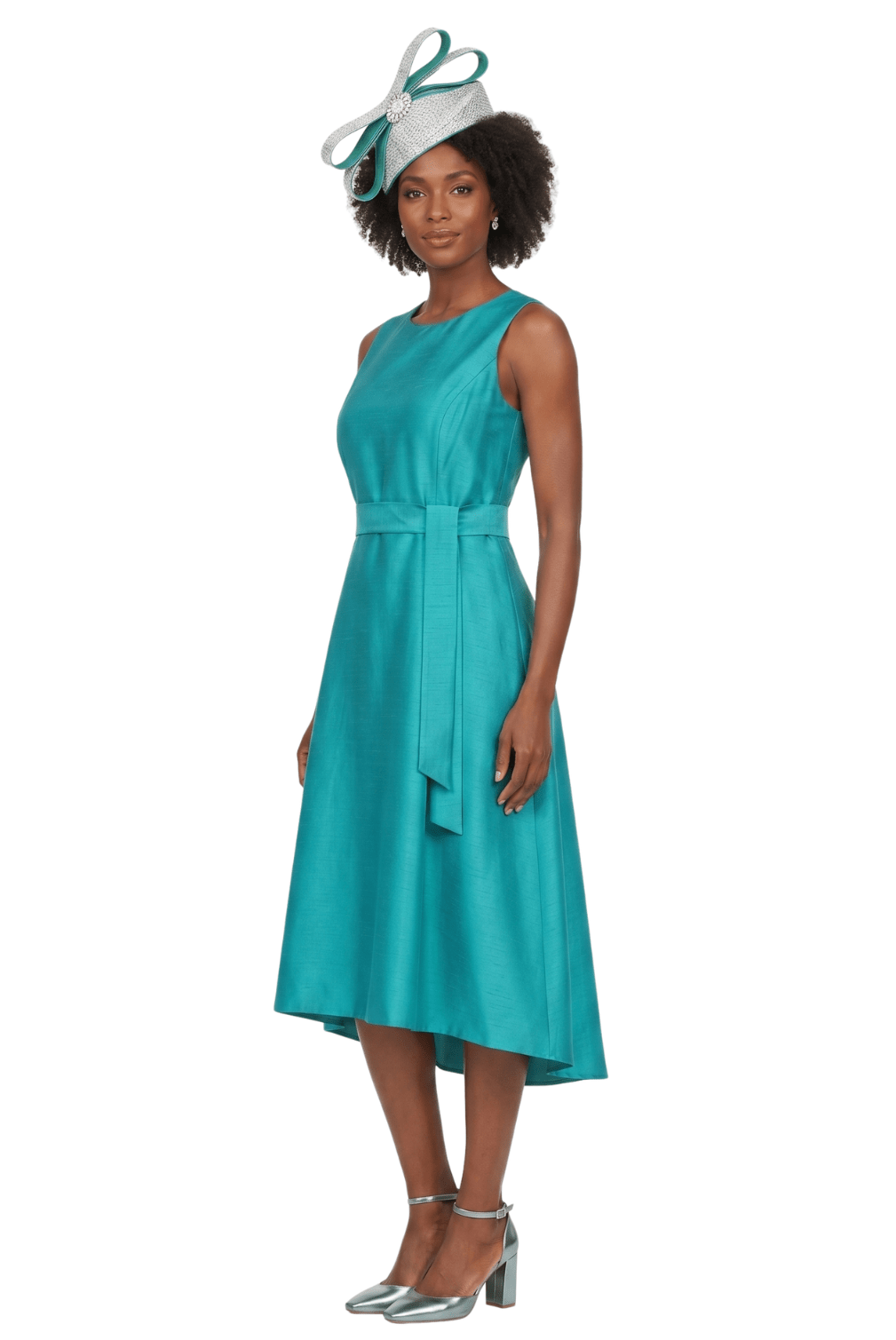 Sleeveless Full Flare Hi-Lo Drs w/ Styling Belt - Especially Yours