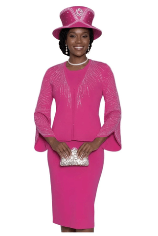 Rhinestone 3-Piece Burst Knit Suit Lily & Taylor - Especially Yours