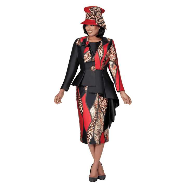 Three Piece Skirt Suit with Animal Print 400563 - Especially Yours