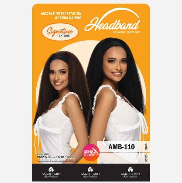 24” KINKY STRAIGHT HEAD BAND WIG By Amore Mio - Especially Yours