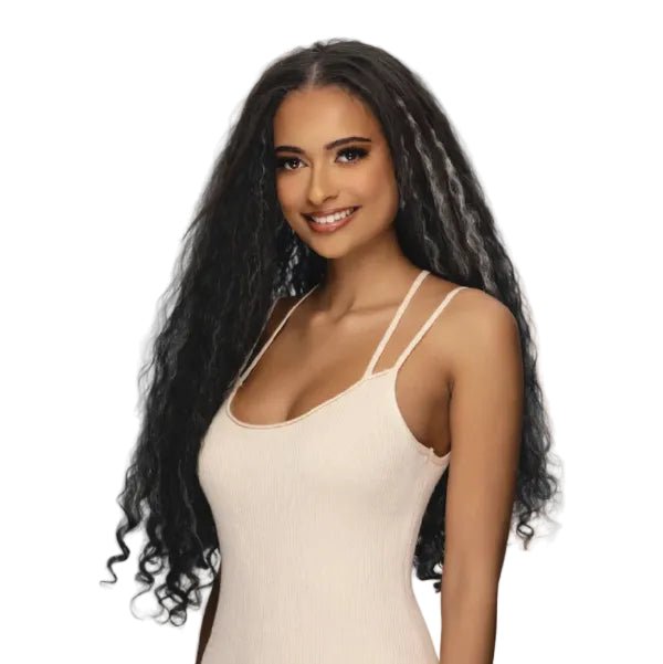 26” LOOSE BURMESE CURLY V-PART WIG By Amore Mio - Especially Yours