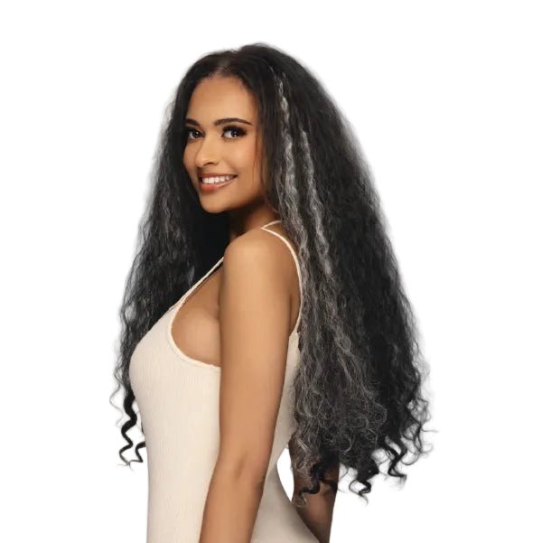 26” LOOSE BURMESE CURLY V-PART WIG By Amore Mio - Especially Yours