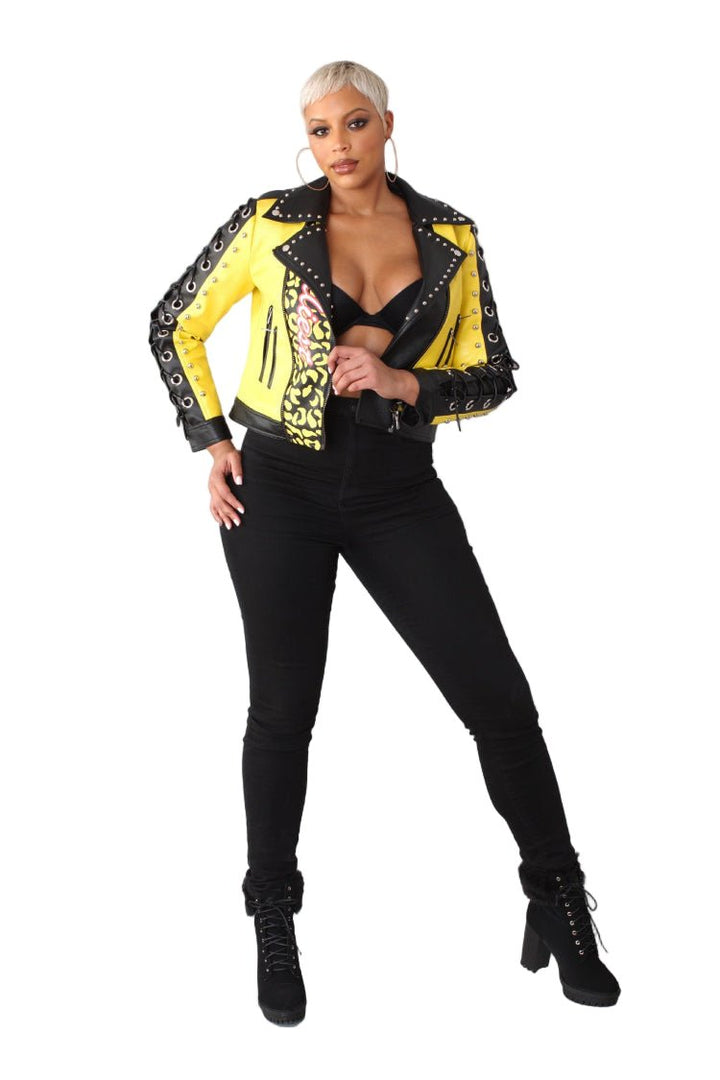 Leather Graffiti Jacket - 81778 - Especially Yours