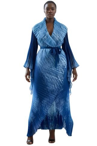 Galaxy Pleated Wrap Dress - 82997 - Especially Yours