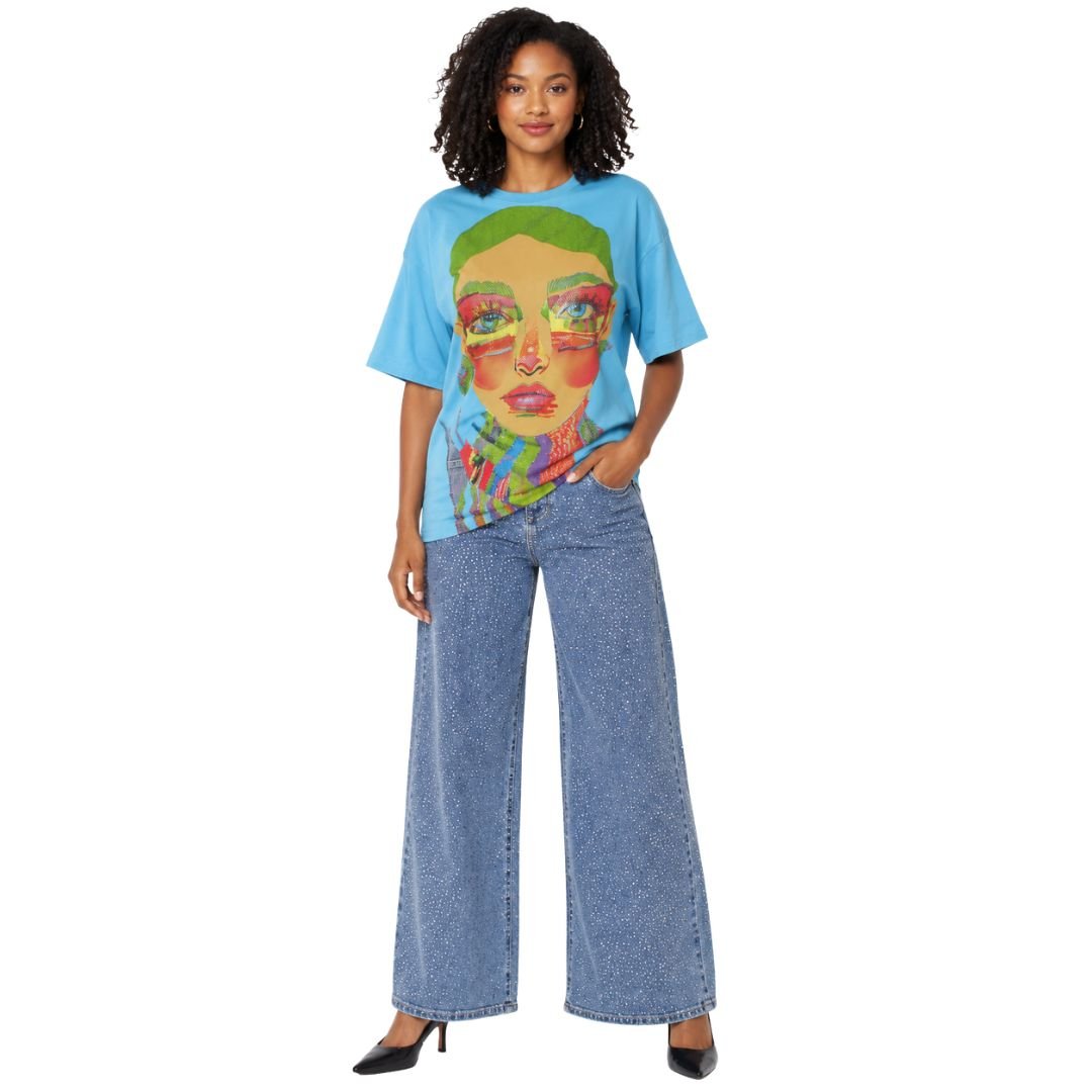 Electric Portrait Rhinestone Tee - 83064 - Especially Yours