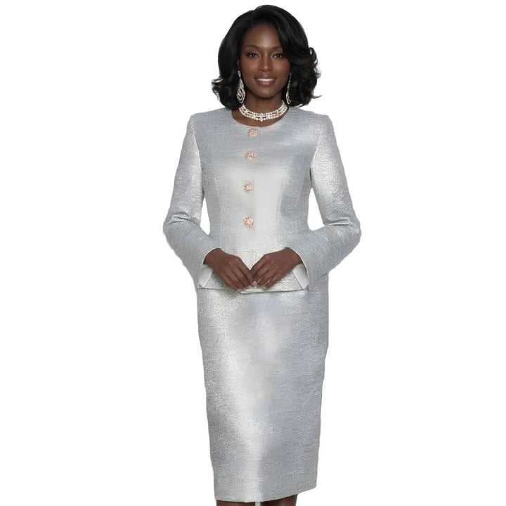 Shimmering Sage Two - Piece Skirt Suit by Lily & Taylor - Especially Yours