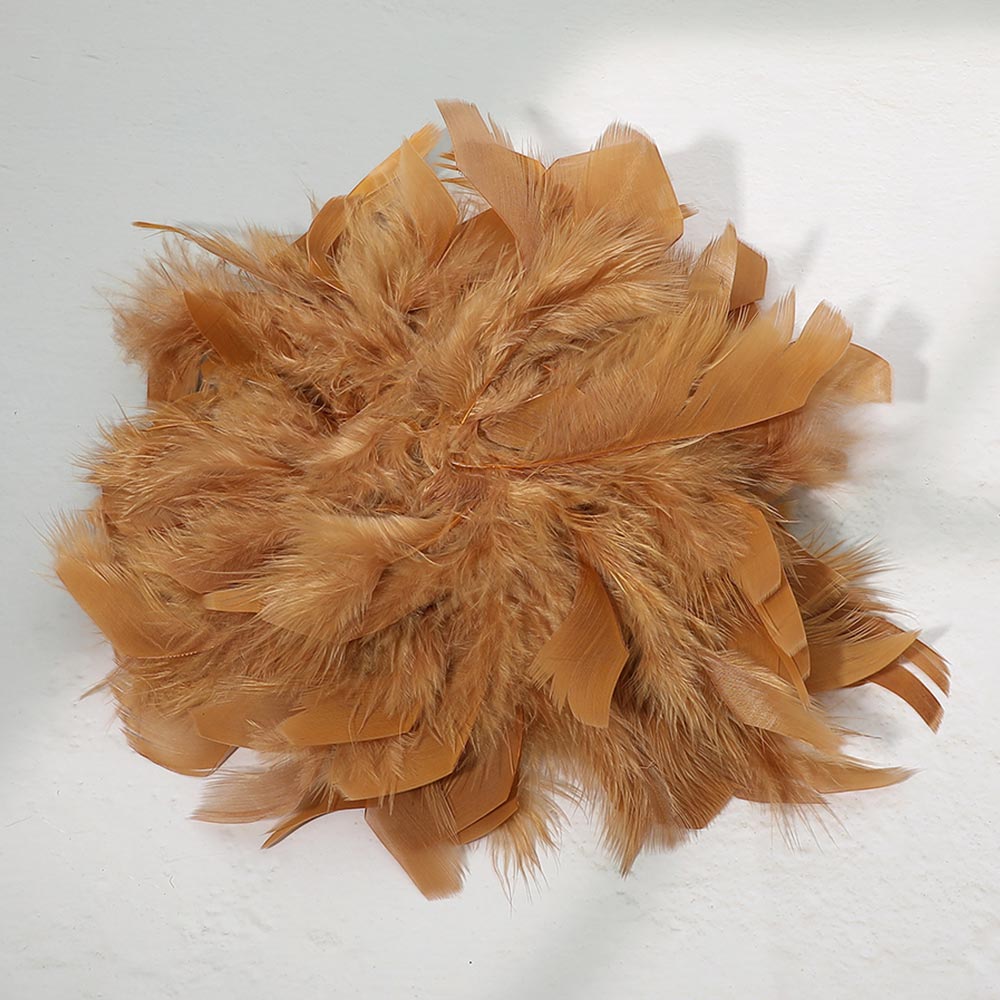 Oversized Feather Flower Hair Clip Pin Brooch BR07