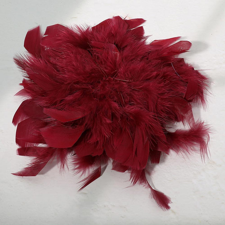 Oversized Feather Flower Hair Clip Pin Brooch BR07