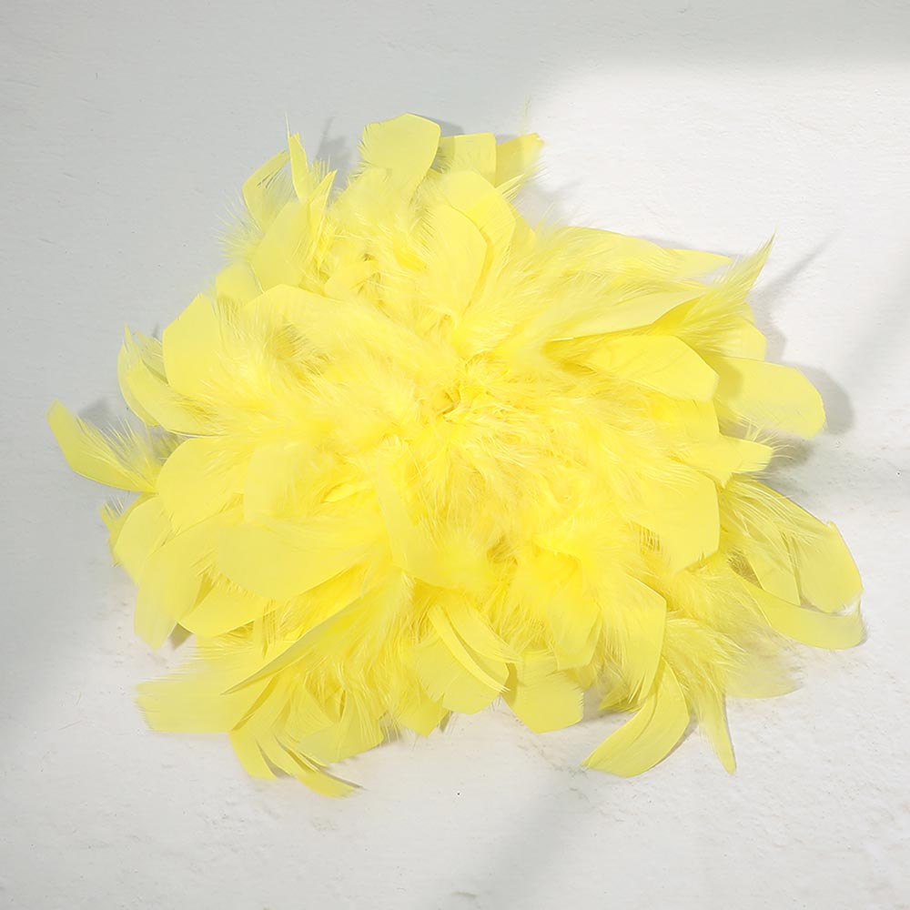 Oversized Feather Flower Hair Clip Pin Brooch BR07