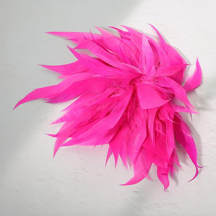 Oversized Feather Flower Hair Clip Pin Brooch BR07