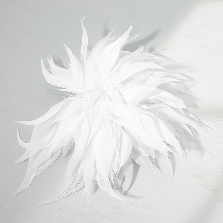 Oversized Feather Flower Hair Clip Pin Brooch BR07