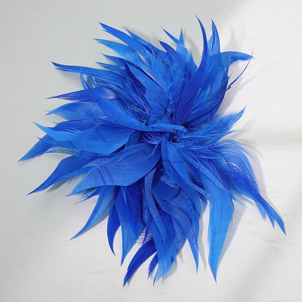 Oversized Feather Flower Hair Clip Pin Brooch BR07
