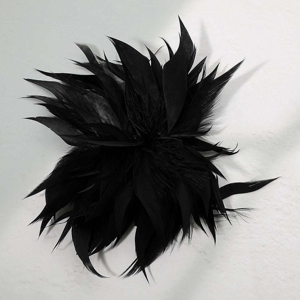 Oversized Feather Flower Hair Clip Pin Brooch BR07