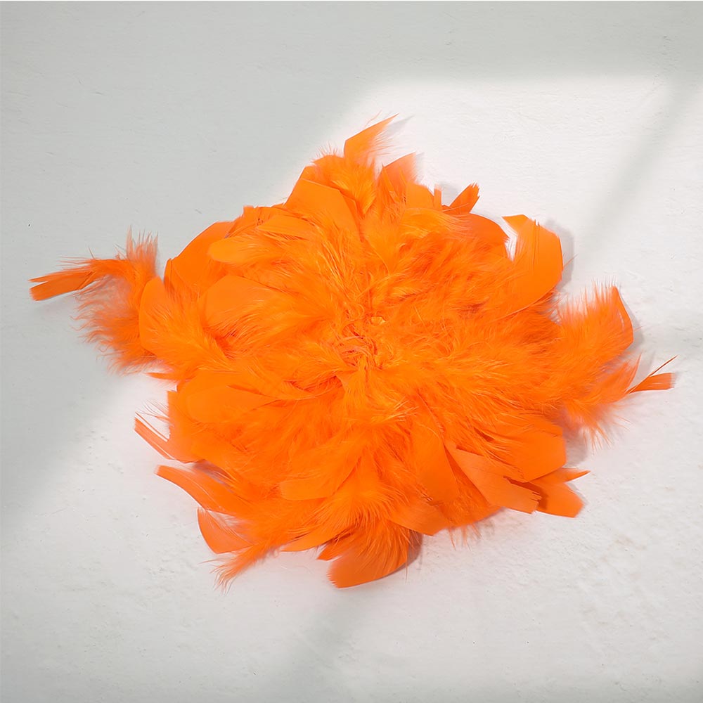 Oversized Feather Flower Hair Clip Pin Brooch BR07