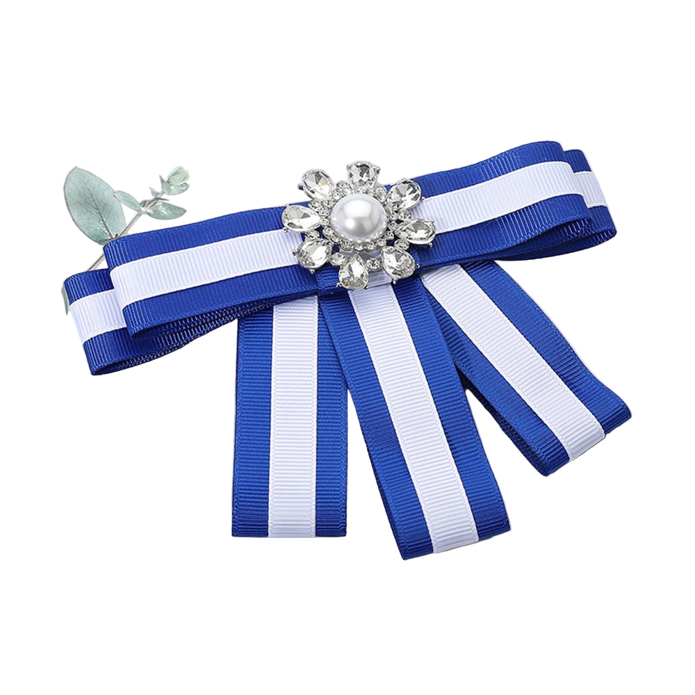 Pearl Cluster Pointed Color Block Bow Brooch / Hair Clip - Especially Yours