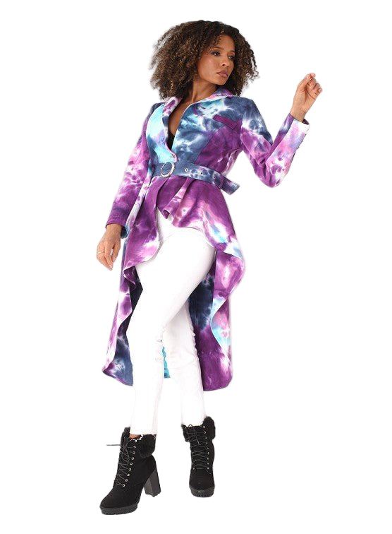 Belted Tie Dye Jacket - 81815 - Especially Yours