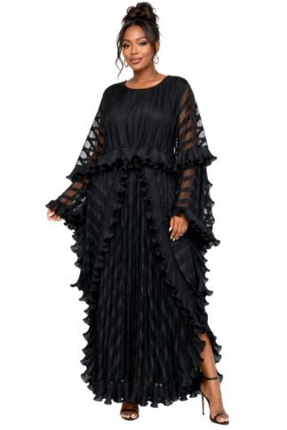 Ethereal Cascade Pleated Maxi Dress - 83024 - Especially Yours