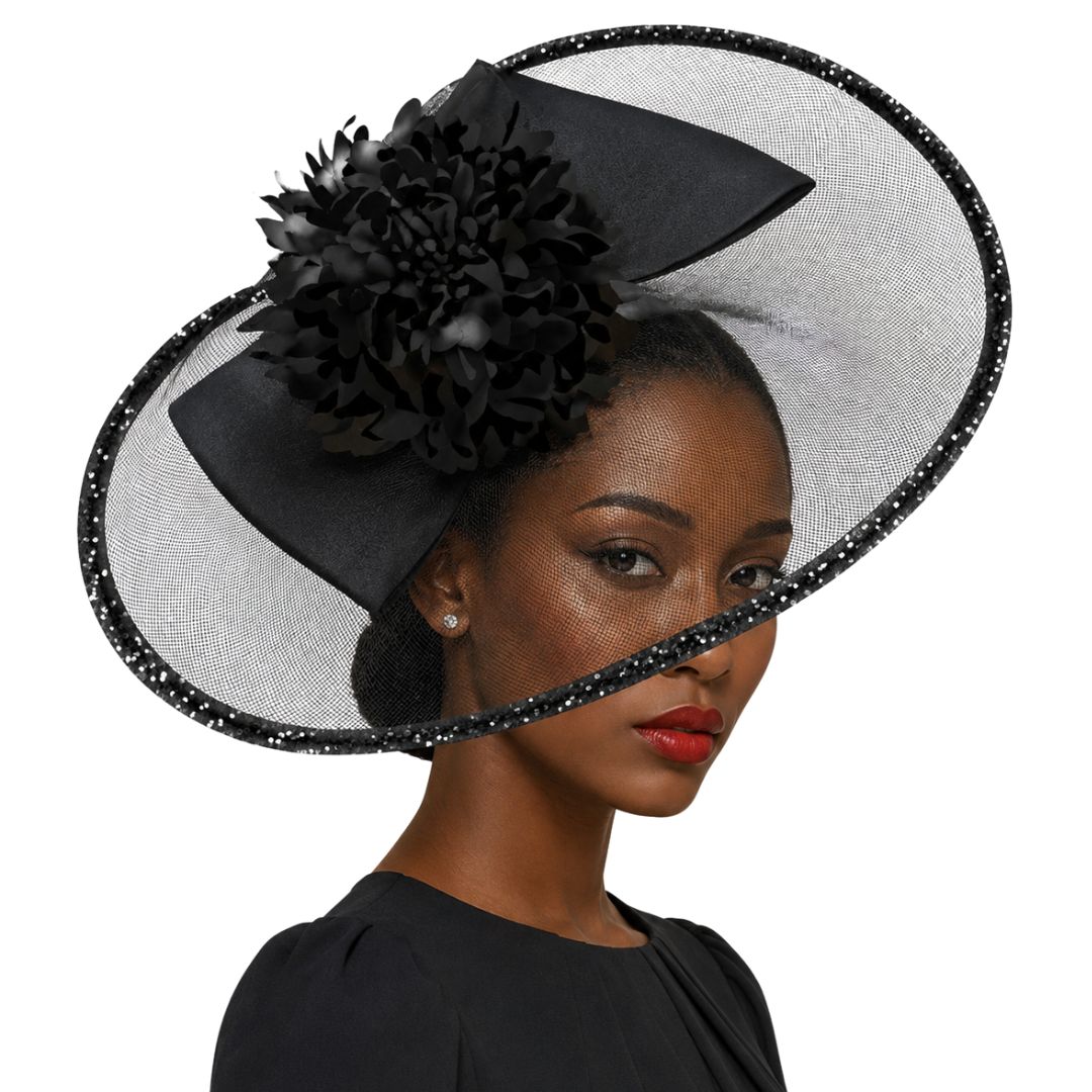 Keiko Elliptical Illusion Disc Fascinator Church Hat - Whittall & Shon