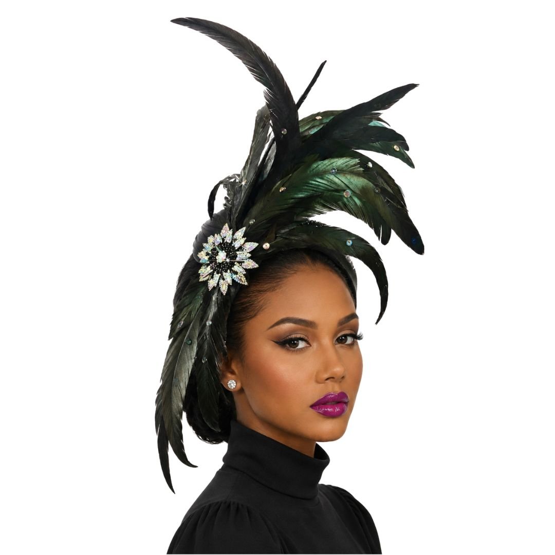 Josephine Baker Feather Crown Fascinator - Whittall & Shon - Especially Yours