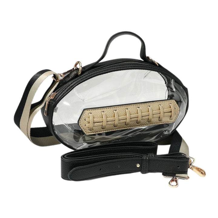 Football Shaped Transparent Crossbody Bag