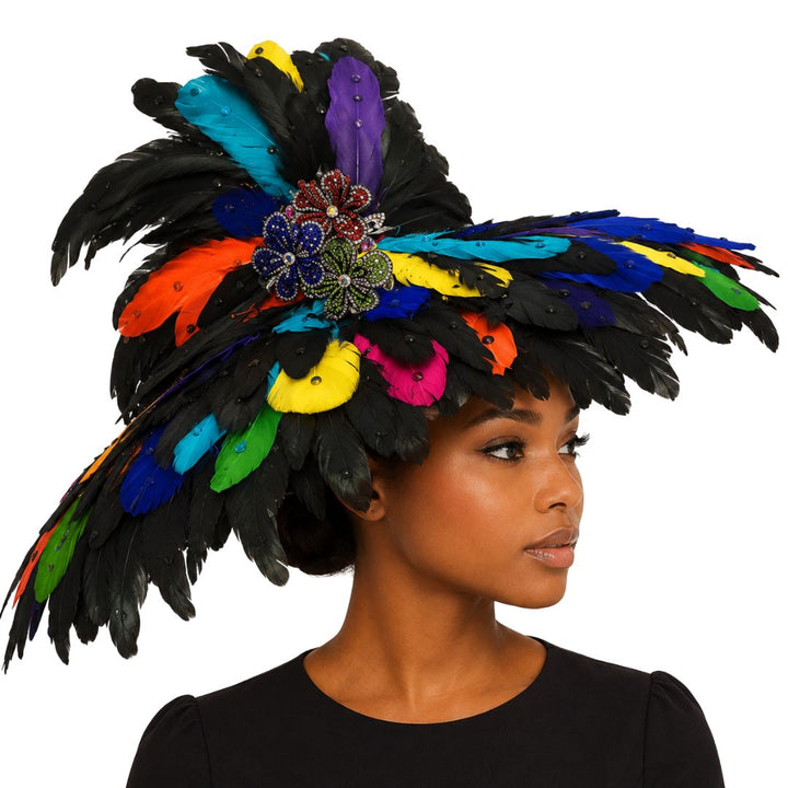 Volcano Feather Fascinator Hat by Whittall & Shon - Especially Yours