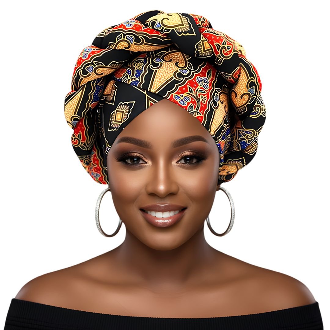 Bold Abstract Pattern Printed Turban Hair Wrap - Especially Yours