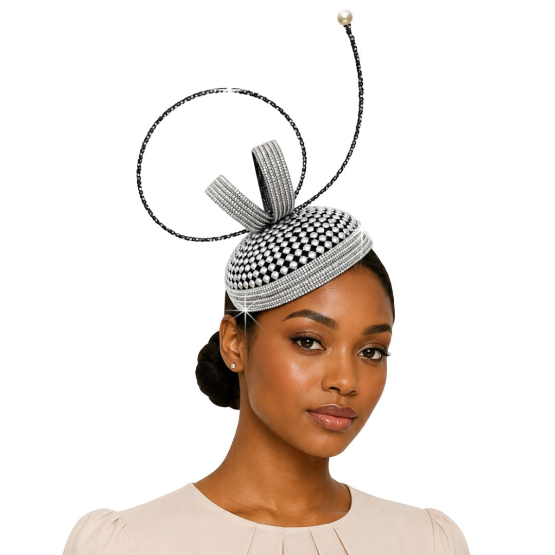Leonardo Crystal Arc Fascinator Headband - Whittall & Shon