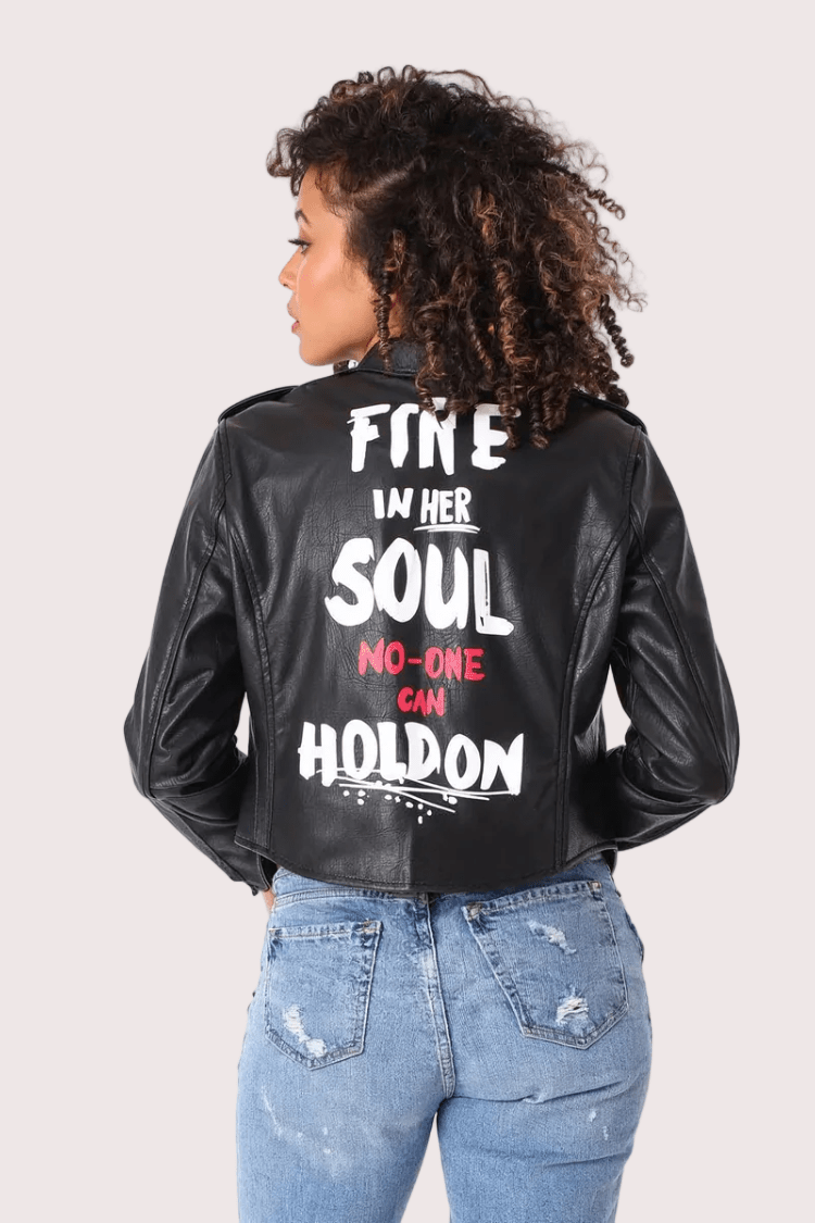 Empowered Soul Vegan Leather Moto Jacket - 81668 - Especially Yours