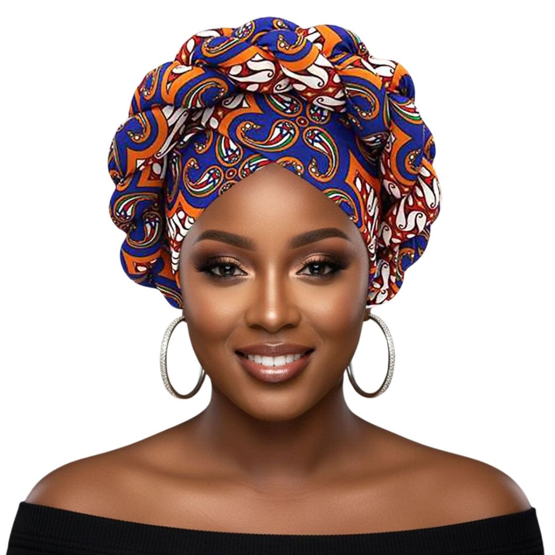 Bold Abstract Pattern Printed Turban Hair Wrap - Especially Yours