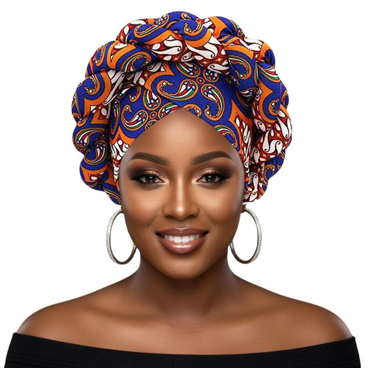 Bold Abstract Pattern Printed Turban Hair Wrap - Especially Yours