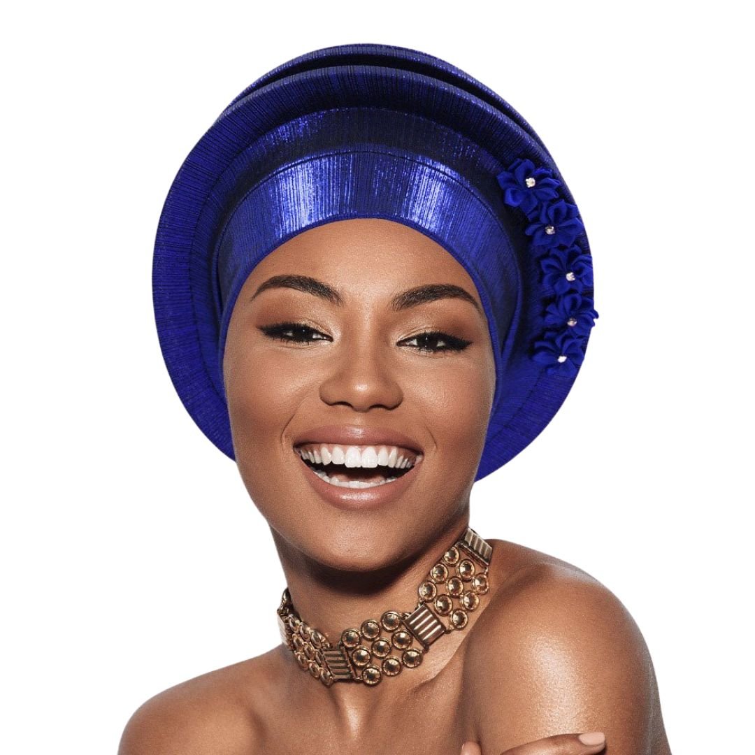 Floral Accent Structured Turban Hair Wrap - Especially Yours