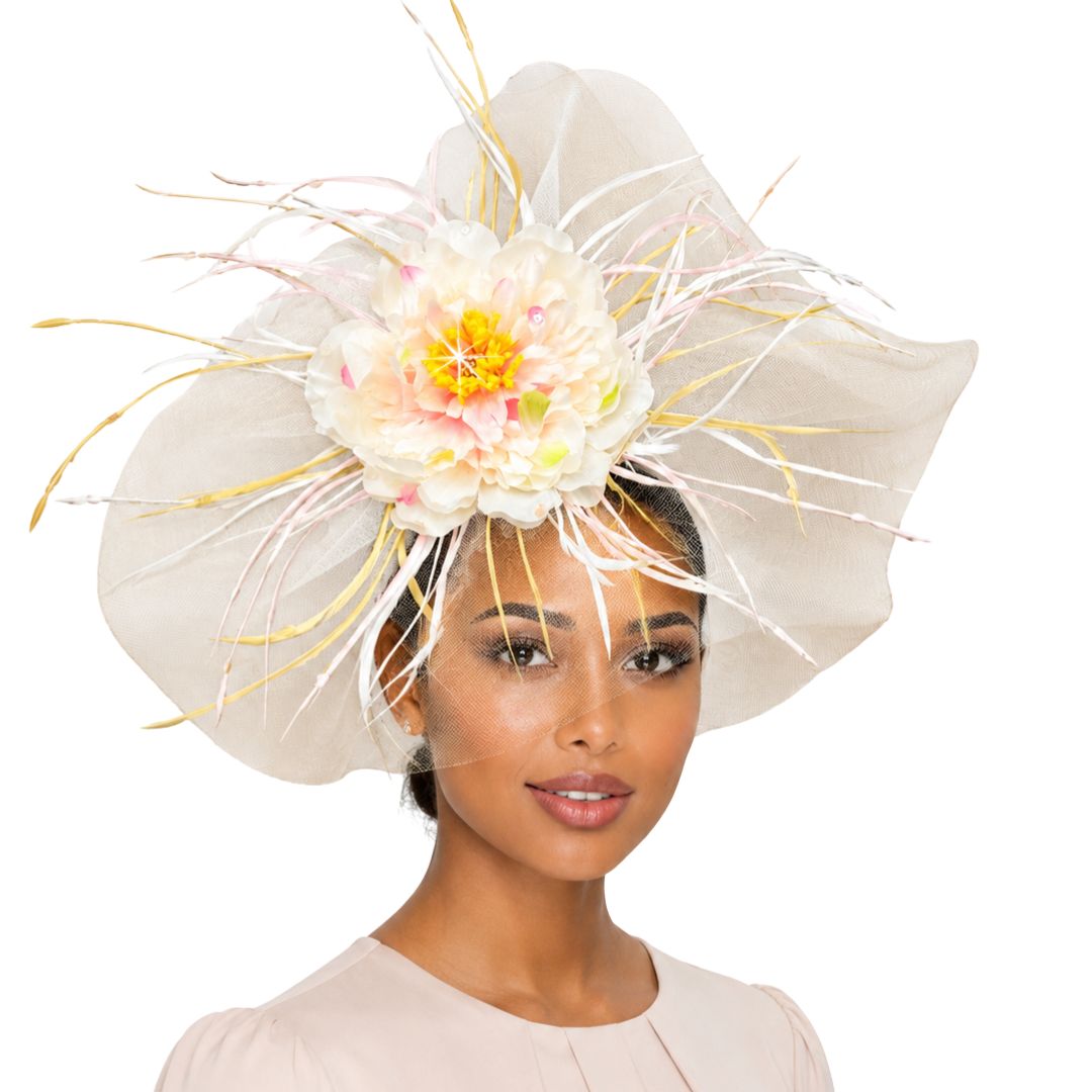Singapore Peony Fascinator Church Hat - Whittall & Shon