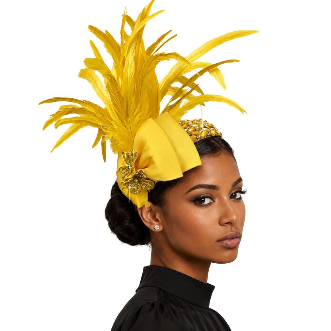 Cockatoo Feather Juliet Cap Fascinator - Whittall & Shon - Especially Yours