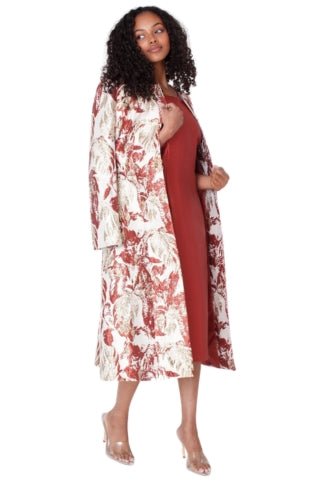 Elegant Brocade Dress with Matching Jackets - 4859 - Especially Yours