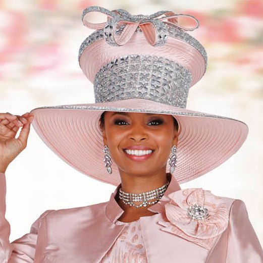 Elegant Church Hat with Intricate Design - Champagne Italy H6107 - Especially Yours