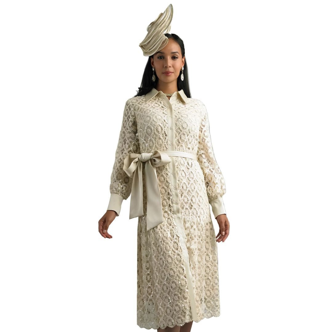 Pink Sequin Lace Shirtdress by Lily & Taylor - Especially Yours