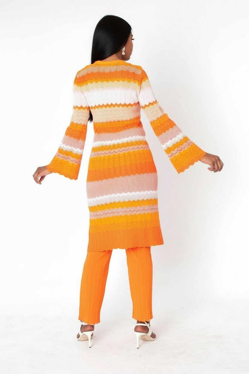 Chevron Knit Dress & Pant Set - 51013 - Especially Yours