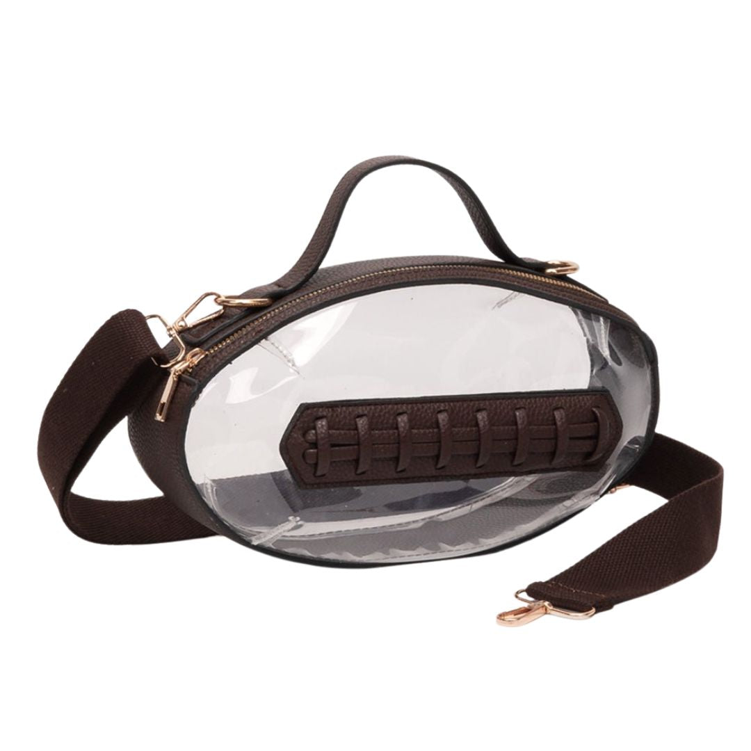 Football Shaped Transparent Crossbody Bag