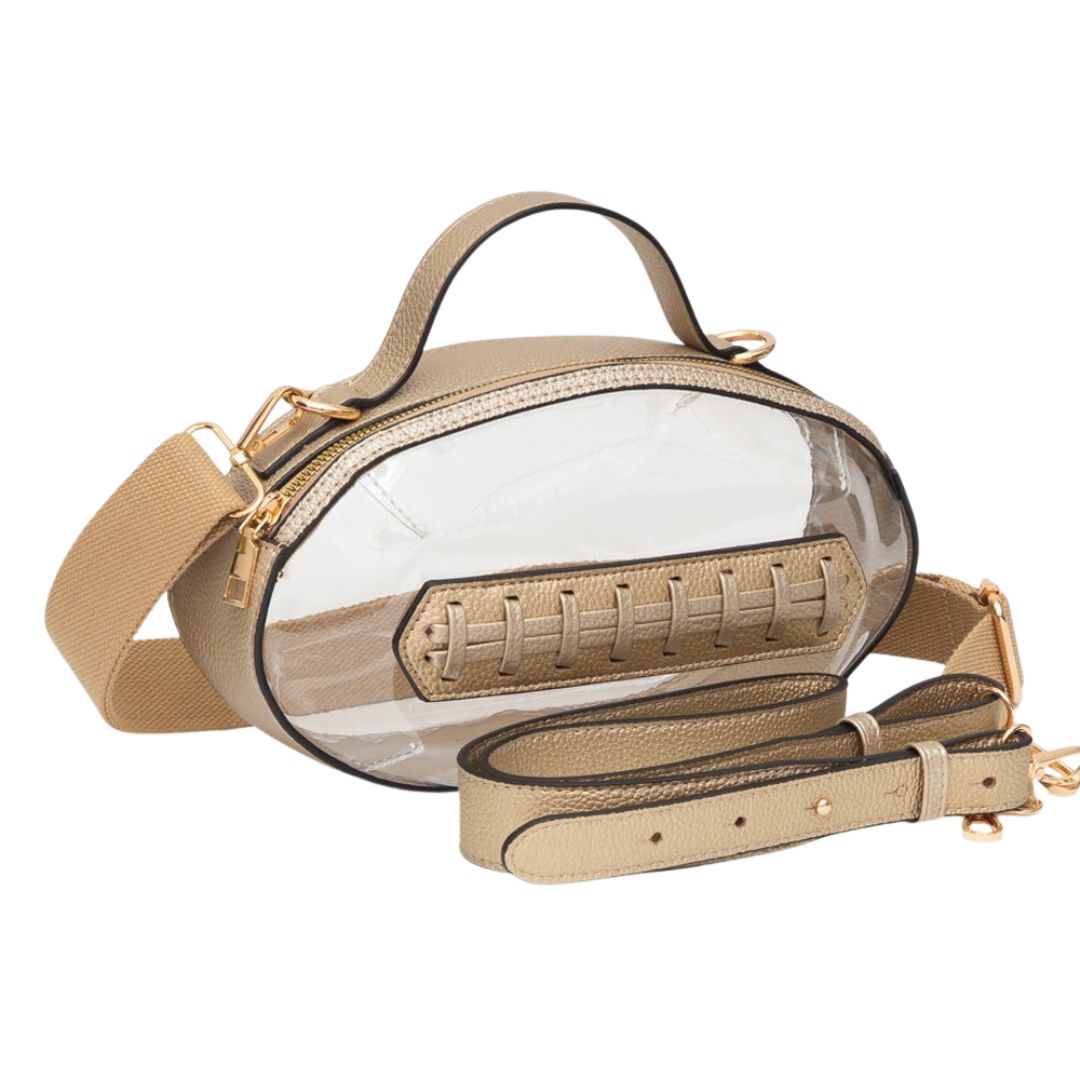 Football Shaped Transparent Crossbody Bag